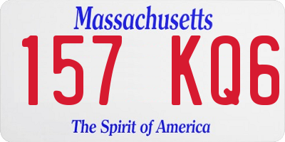 MA license plate 157KQ6