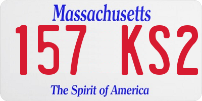 MA license plate 157KS2