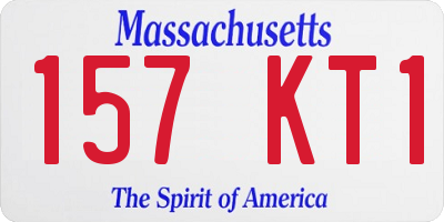 MA license plate 157KT1