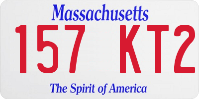 MA license plate 157KT2
