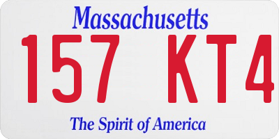MA license plate 157KT4