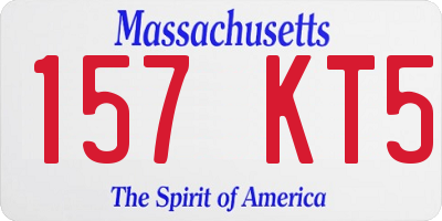 MA license plate 157KT5