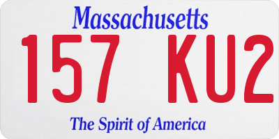 MA license plate 157KU2