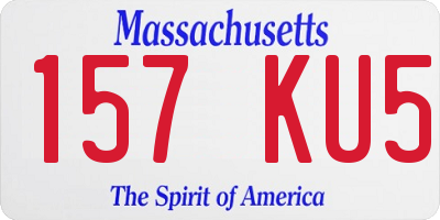 MA license plate 157KU5