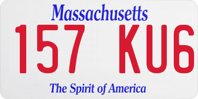 MA license plate 157KU6