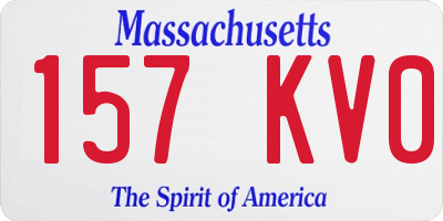 MA license plate 157KV0