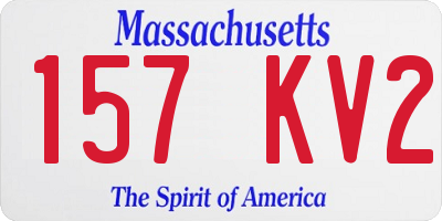 MA license plate 157KV2