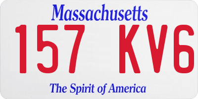 MA license plate 157KV6