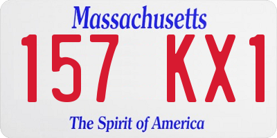 MA license plate 157KX1