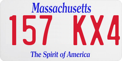 MA license plate 157KX4