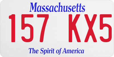 MA license plate 157KX5