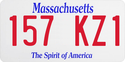 MA license plate 157KZ1