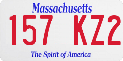 MA license plate 157KZ2