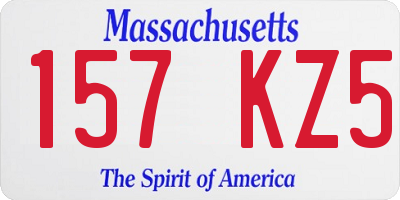 MA license plate 157KZ5