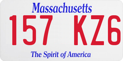MA license plate 157KZ6