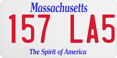 MA license plate 157LA5