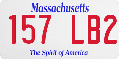 MA license plate 157LB2