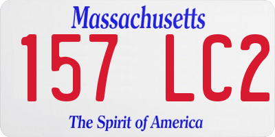 MA license plate 157LC2
