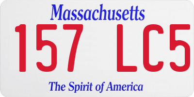 MA license plate 157LC5