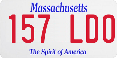 MA license plate 157LD0