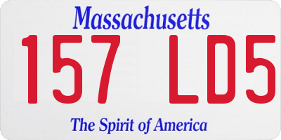MA license plate 157LD5
