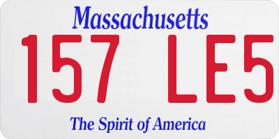 MA license plate 157LE5