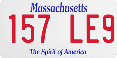 MA license plate 157LE9