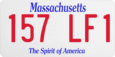 MA license plate 157LF1