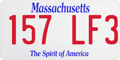 MA license plate 157LF3
