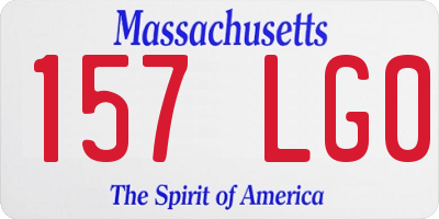 MA license plate 157LG0