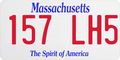 MA license plate 157LH5