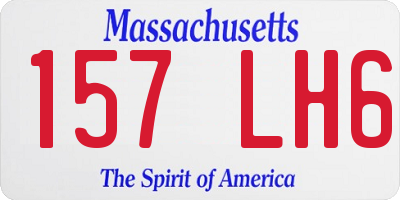 MA license plate 157LH6