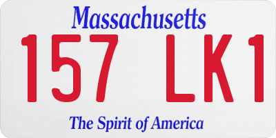 MA license plate 157LK1