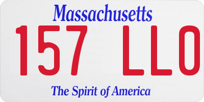 MA license plate 157LL0