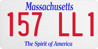 MA license plate 157LL1
