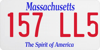 MA license plate 157LL5