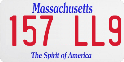 MA license plate 157LL9