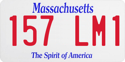 MA license plate 157LM1