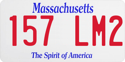 MA license plate 157LM2