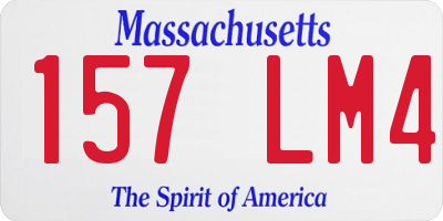 MA license plate 157LM4