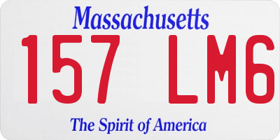MA license plate 157LM6