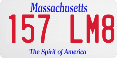 MA license plate 157LM8