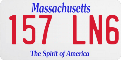MA license plate 157LN6