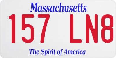 MA license plate 157LN8