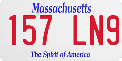 MA license plate 157LN9