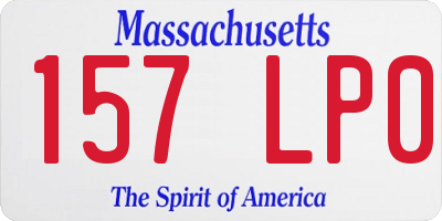 MA license plate 157LP0