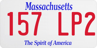 MA license plate 157LP2
