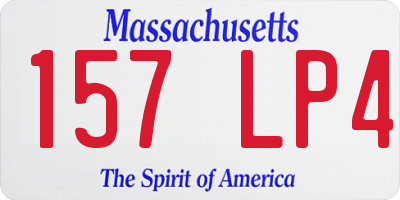 MA license plate 157LP4