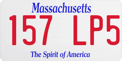 MA license plate 157LP5