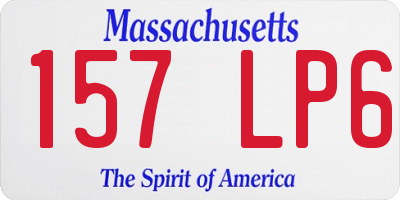 MA license plate 157LP6